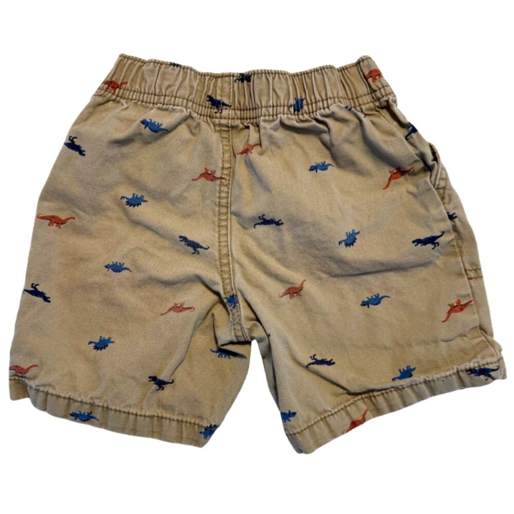 Carters Boy's Shorts Size 3T, Khaki, Dinosaur Print